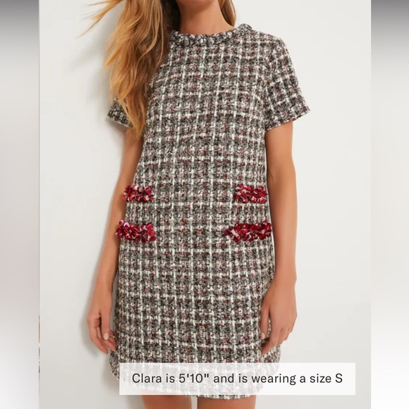 Tuckernuck Dresses & Skirts - Tuckernuck Tweed Mini Dress - Red, Black, White